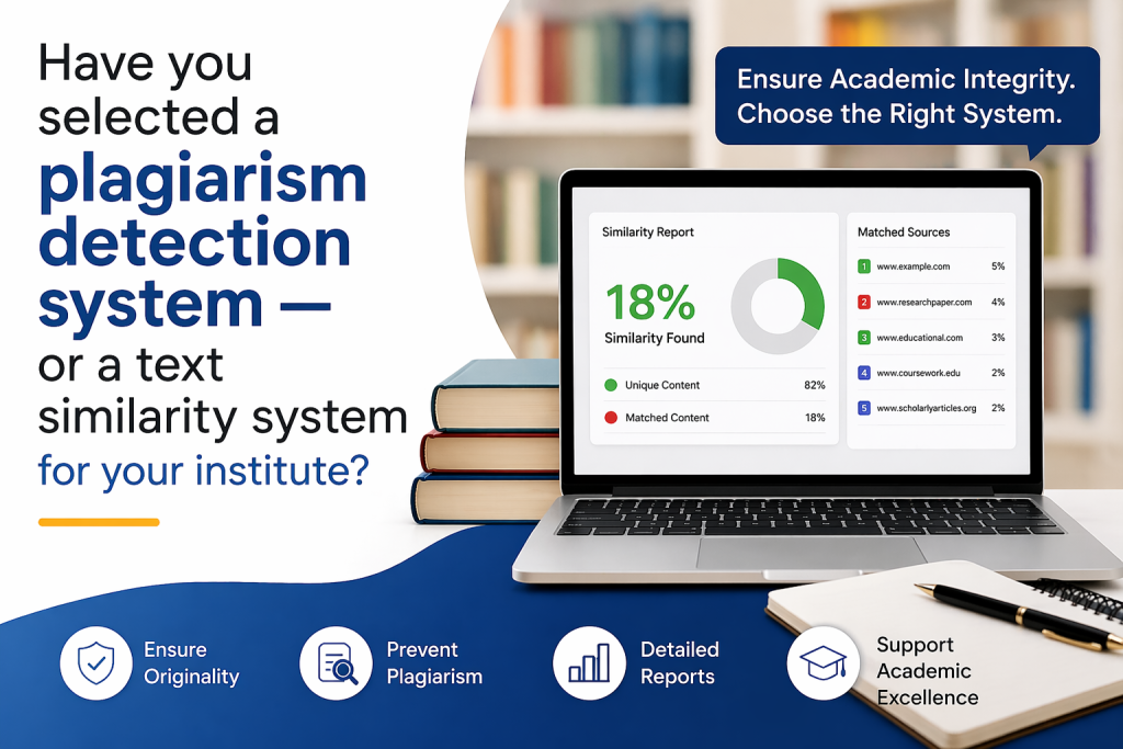 Text Similarity System” vs “Plagiarism Detection System